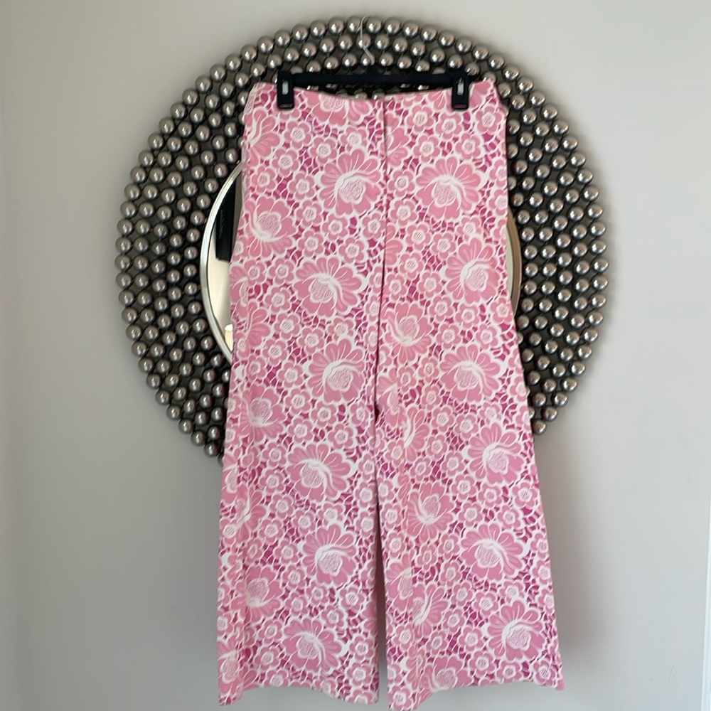 Lilly Pulitzer Pink Floral Wide Leg Pants